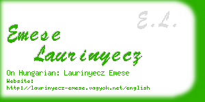 emese laurinyecz business card